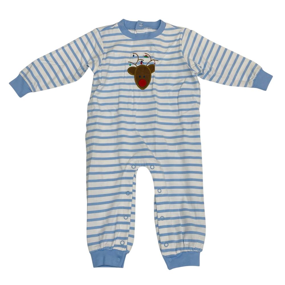 NWT Bailey Boys 18M Reindeer Boy Romper
